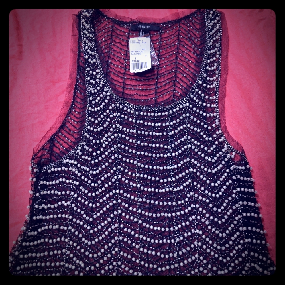 NWT beaded top